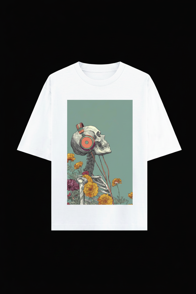 White tee - Solo - Black background